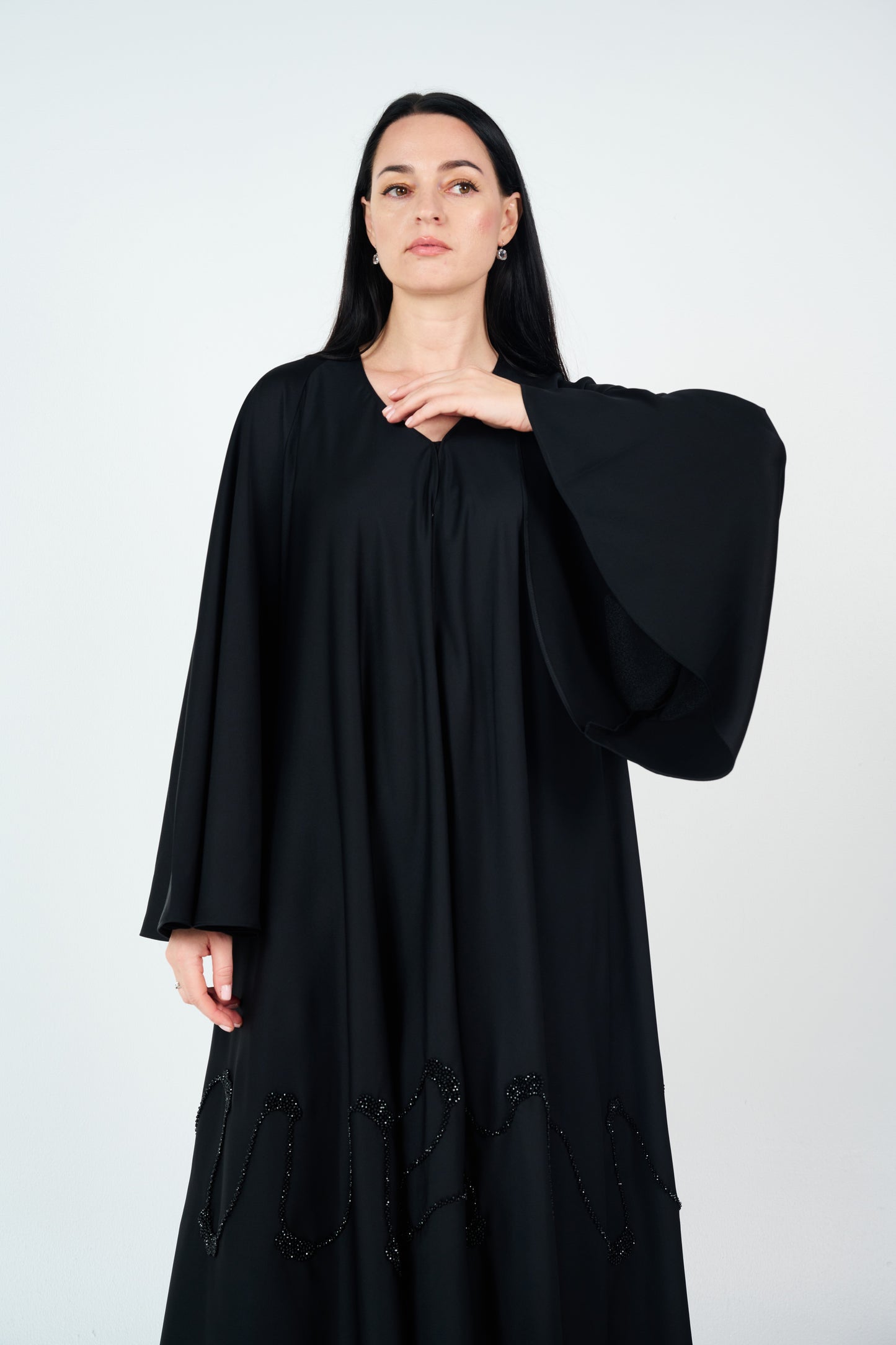 Crystal-embellished Abaya