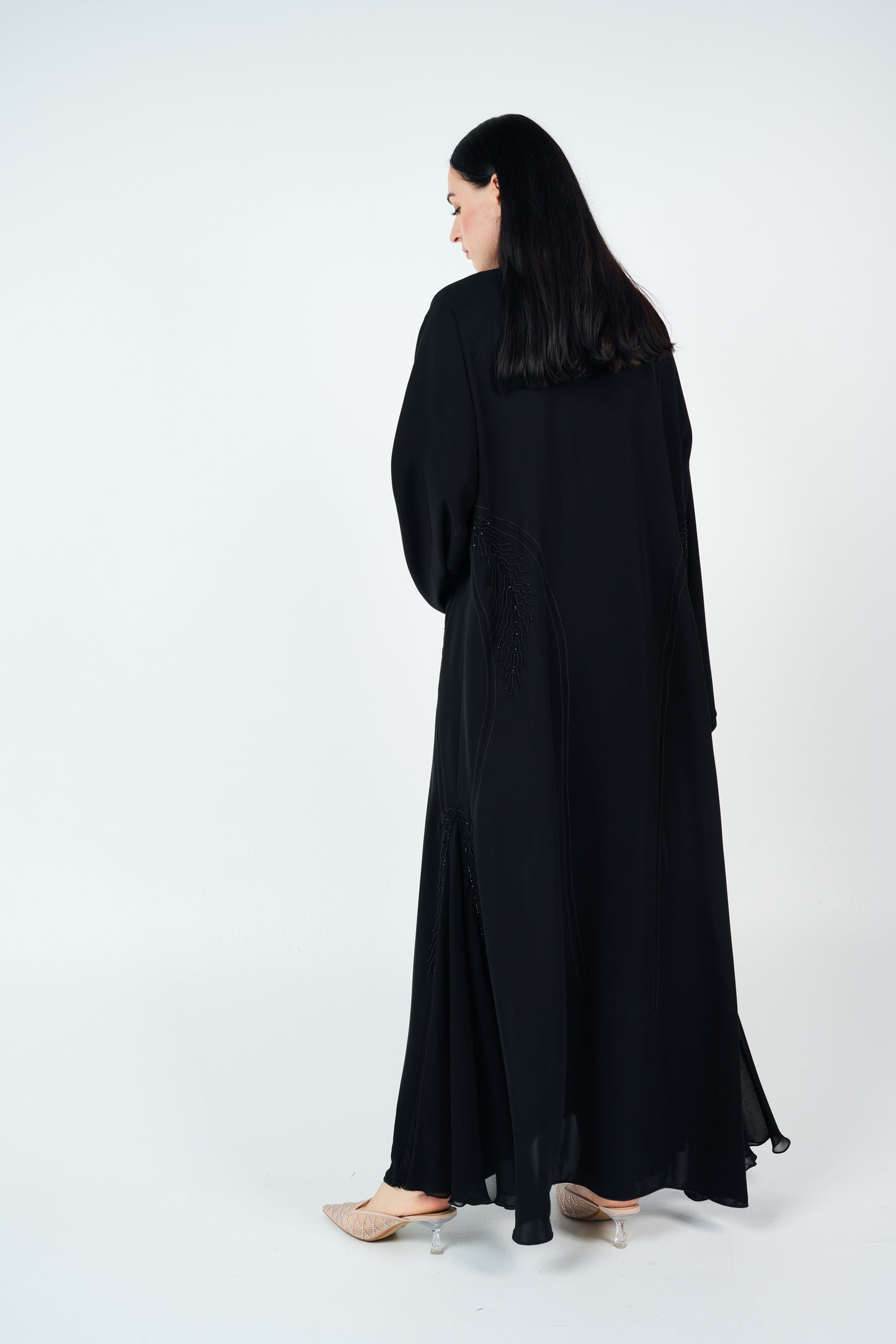 Leave Design - Embellished Abaya