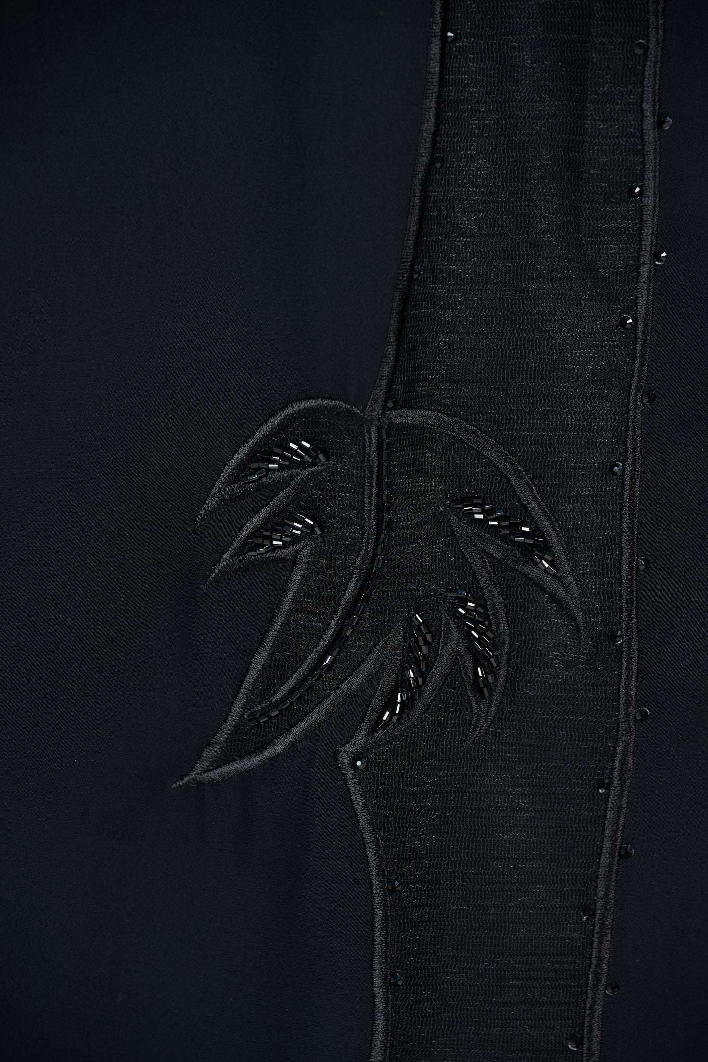 Embroidered Lace Bead Abaya