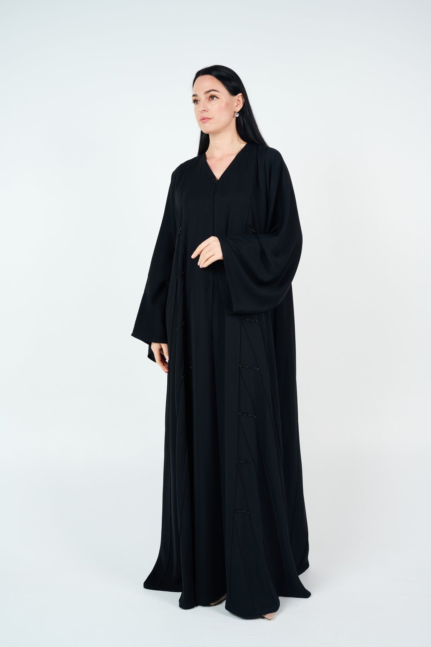 Bead Lines Embellished Abaya