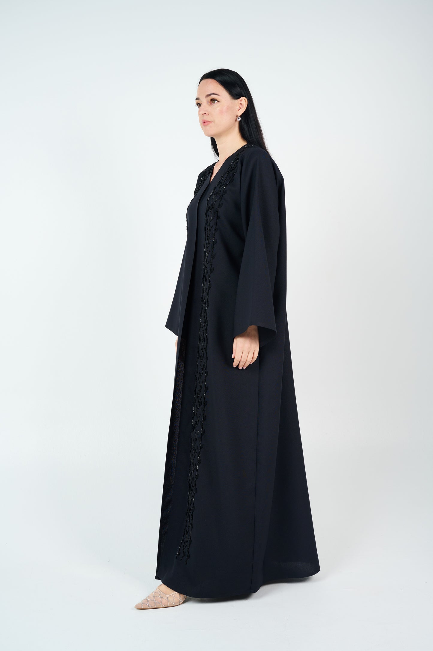 Leave Design - Embellished Abaya