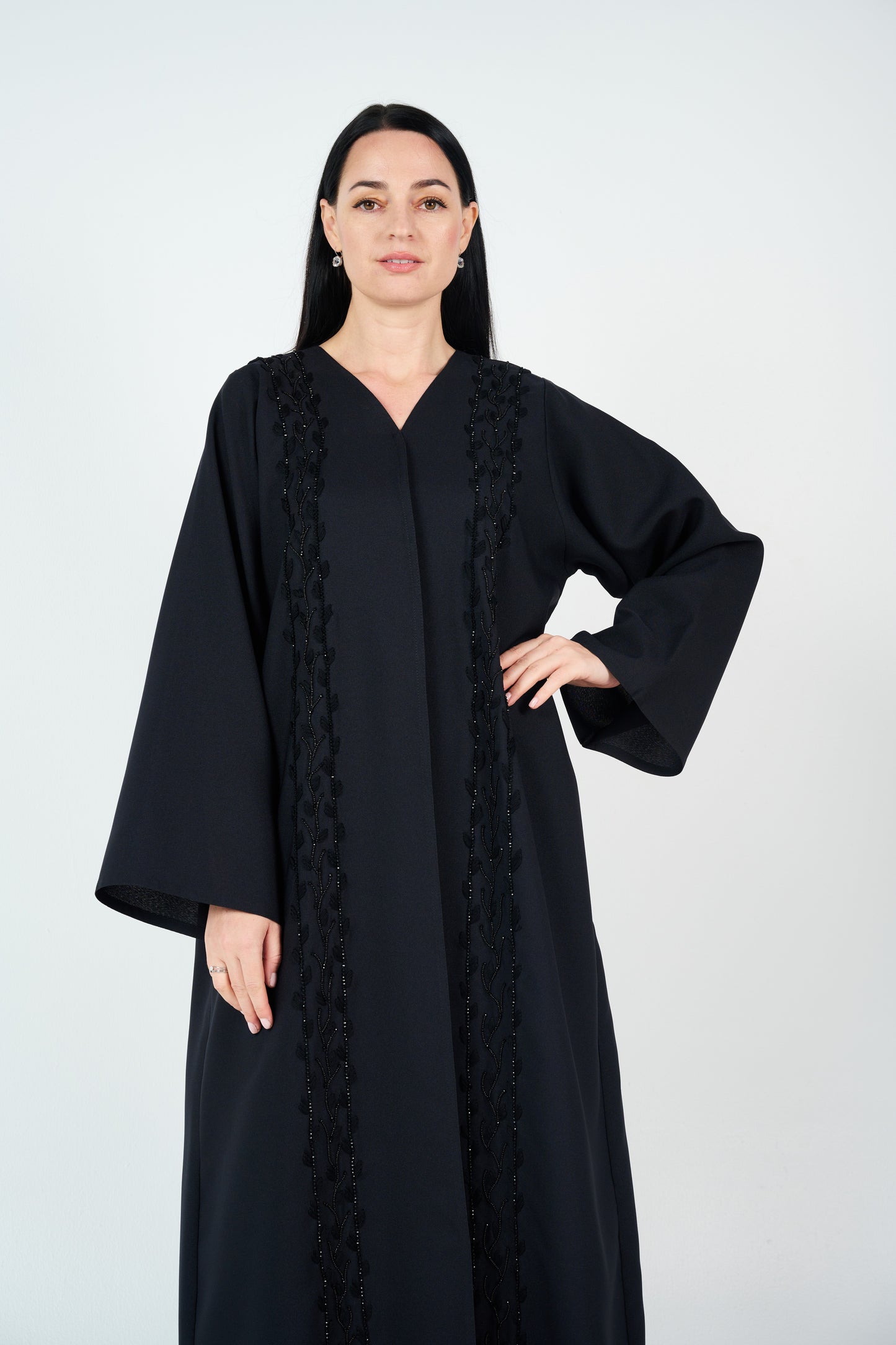 Leave Design - Embellished Abaya