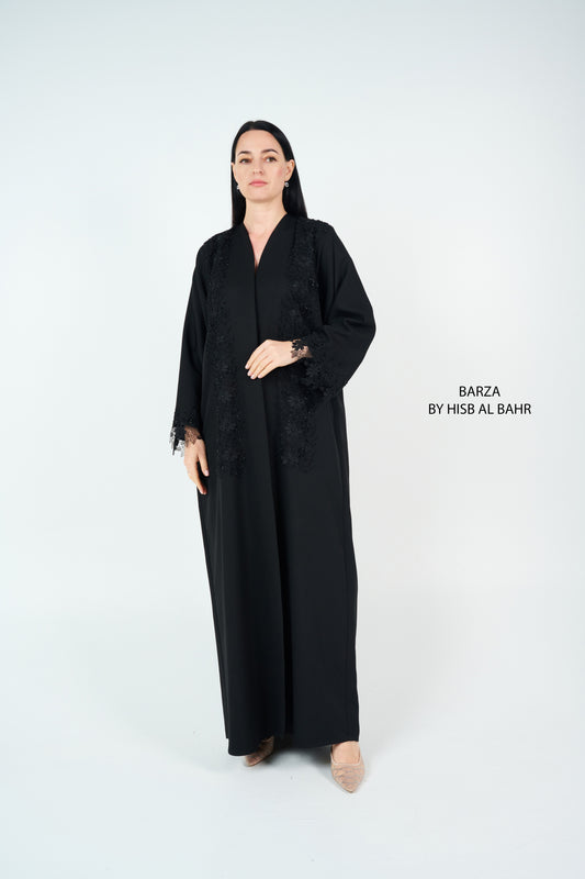 Lace- Panelled Abaya