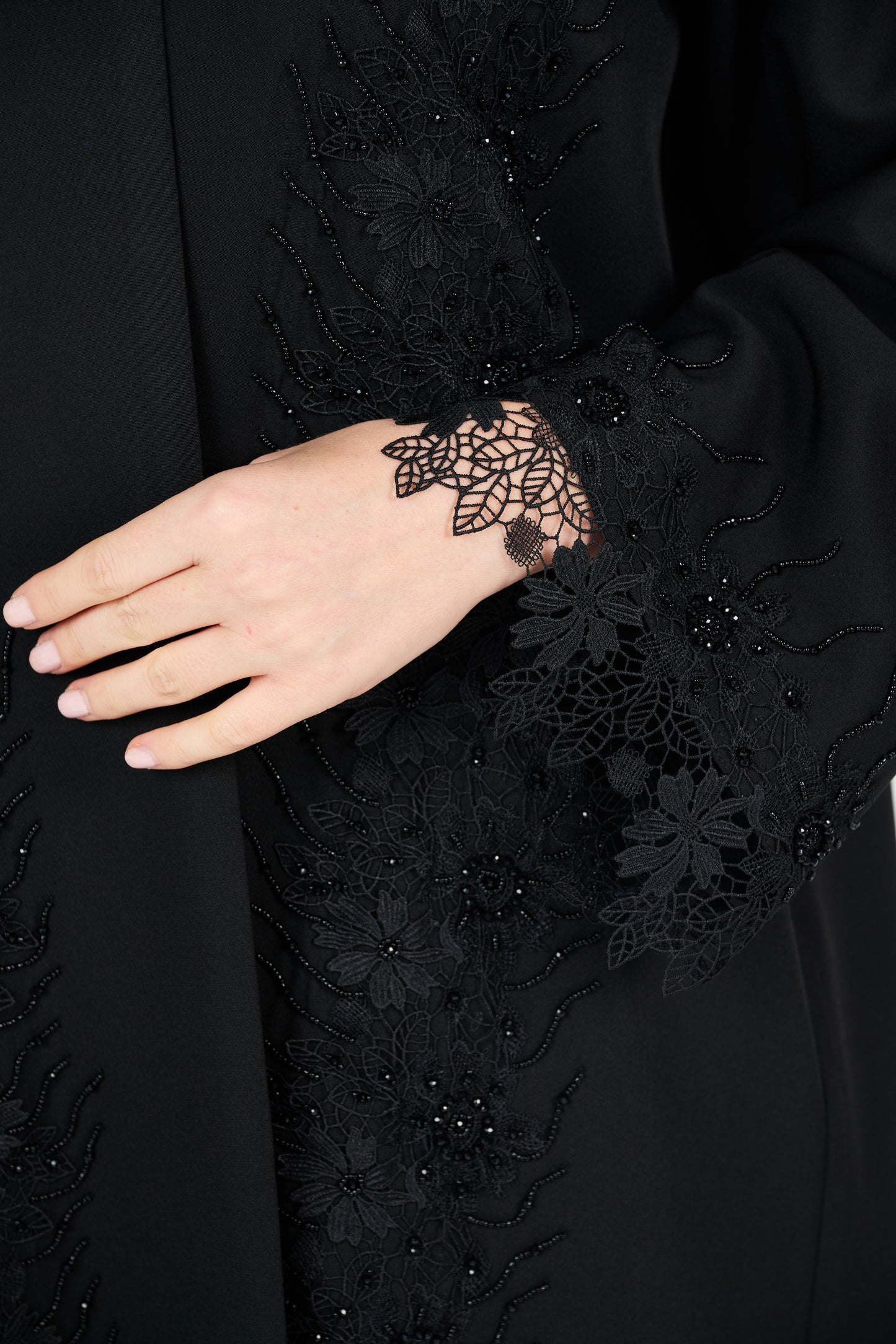 Lace- Panelled Abaya