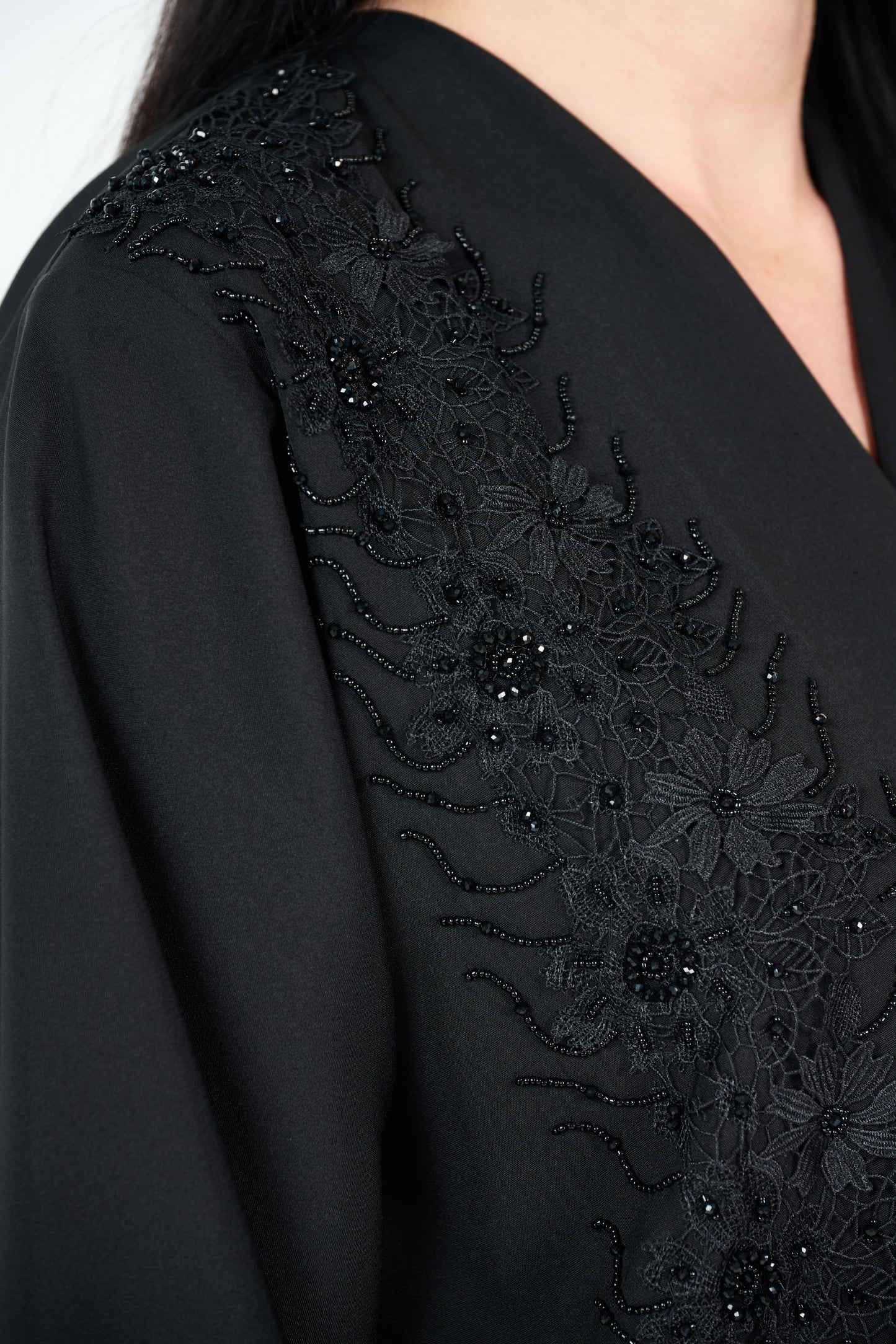 Lace- Panelled Abaya