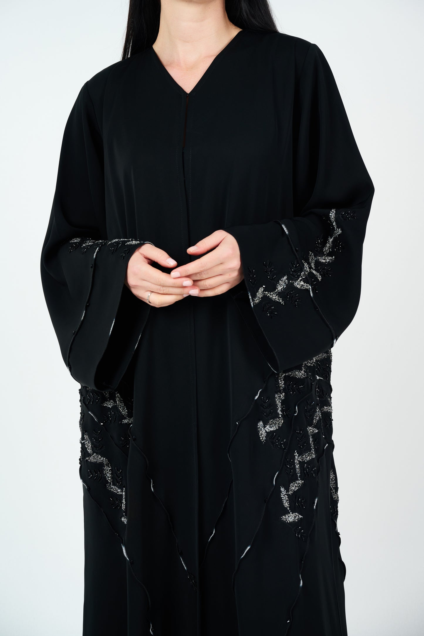 Embroidered Abaya with beads