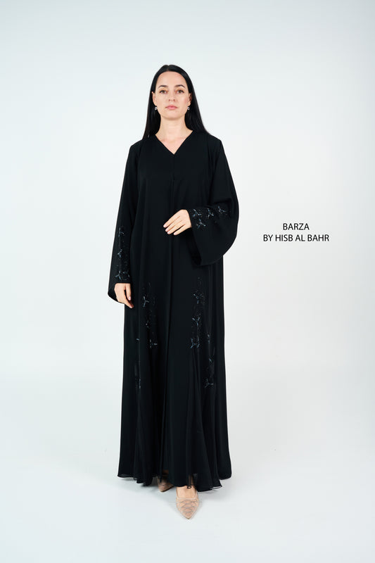 Embroidered Abaya With side Slits