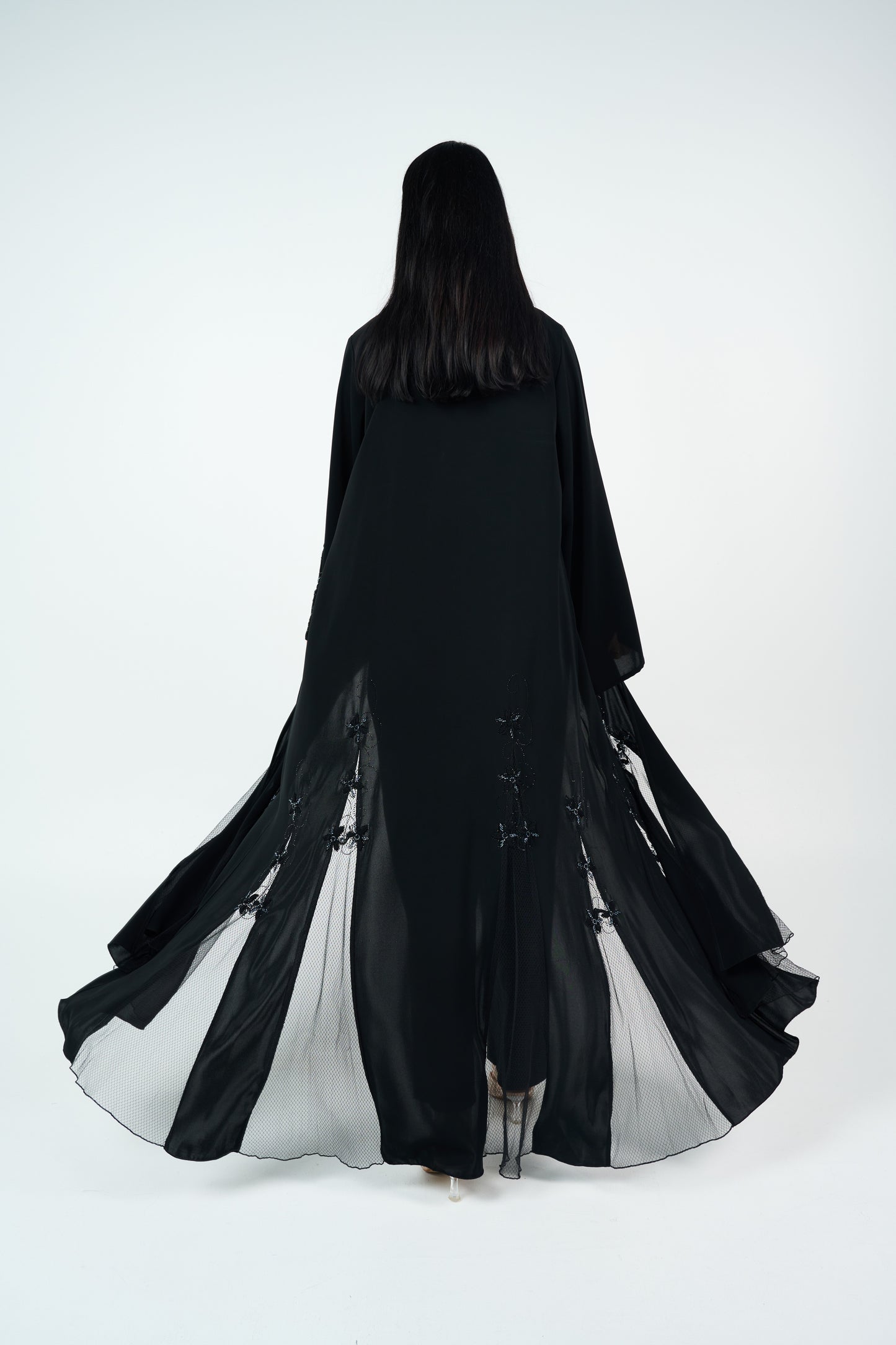 Embroidered Abaya With side Slits